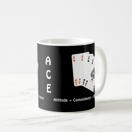 ACE Attitude + Commitment = Excellentie Koffiemok (Voorkant rechts)