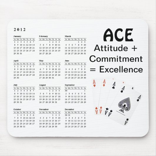 ACE Attitude + Commitment = Excellentie Muismat (Voorkant)
