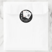 ACE Attitude + Commitment = Excellentie Ronde Sticker (Tas)