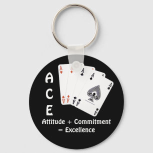 ACE Attitude + Commitment = Excellentie Sleutelhanger