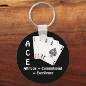 ACE Attitude + Commitment = Excellentie Sleutelhanger (Voorkant)