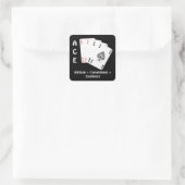 ACE Attitude + Commitment = Excellentie Vierkante Sticker (Tas)