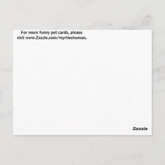 Ace Big Dog Trainer Briefkaart (Achterkant)