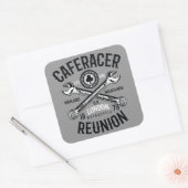 Ace Cafe Racer Reunion werkt hard Wright Hard Ride Vierkante Sticker (Envelop)