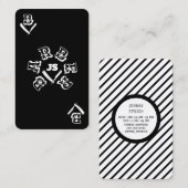Ace card barbres stijl tegenover visitekaartje (Voorkant / Achterkant)