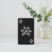 Ace card barbres stijl tegenover visitekaartje (Staand voorkant)