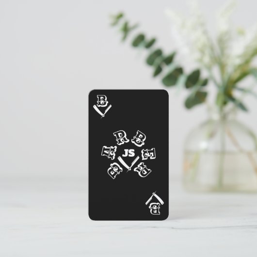 Ace card barbres stijl tegenover visitekaartje (Staand voorkant)