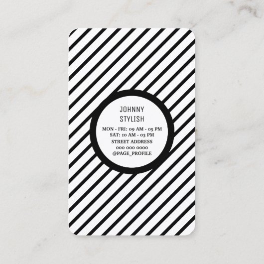 Ace card barbres stijl tegenover visitekaartje (Achterkant)