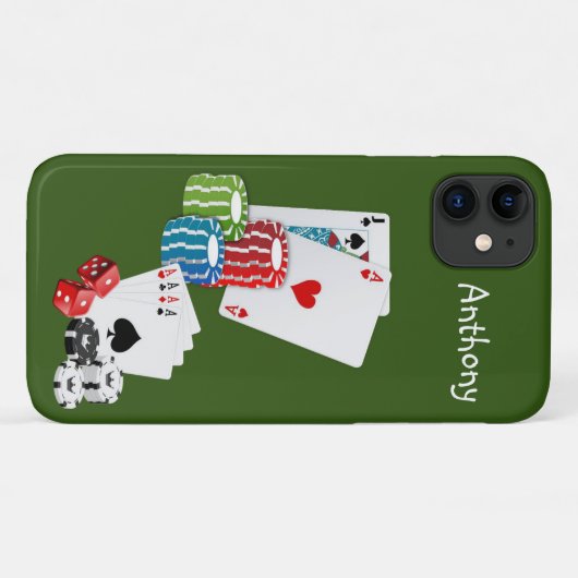 Ace Cards Iphone Case (Achterkant (horizontaal))