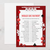 Ace Casino Baby shower - Bewerkbare naam, 5x7 Kaart (Voorkant / Achterkant)