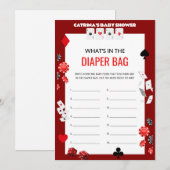 Ace Casino Baby shower - Bewerkbare naam, 5x7 Kaart (Voorkant / Achterkant)
