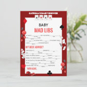 Ace Casino Baby shower - Bewerkbare naam, 5x7 Kaart (Staand voorkant)