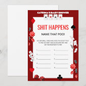 Ace Casino Baby shower - Bewerkbare naam, 5x7 Kaart (Voorkant / Achterkant)