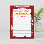 Ace Casino Baby shower - Bewerkbare naam, 5x7 Kaart (Staand voorkant)
