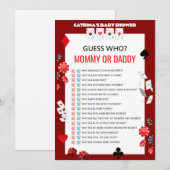 Ace Casino Baby shower - Bewerkbare naam, 5x7 Kaart (Voorkant / Achterkant)