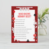 Ace Casino Baby shower - Bewerkbare naam, 5x7 Kaart (Staand voorkant)