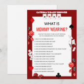 Ace Casino Baby shower - Bewerkbare naam, 5x7 Kaart (Voorkant / Achterkant)