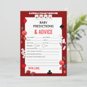 Ace Casino Baby shower - Bewerkbare naam, 5x7 Kaart (Staand voorkant)