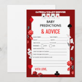 Ace Casino Baby shower - Bewerkbare naam, 5x7 Kaart (Voorkant / Achterkant)