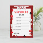Ace Casino Baby shower - Bewerkbare naam, 5x7 Kaart (Staand voorkant)