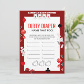 Ace Casino Baby shower - Bewerkbare naam, 5x7 Kaart (Staand voorkant)