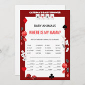 Ace Casino Baby Shower - Bewerkbare Naam, 5x7 Kaart (Voorkant / Achterkant)