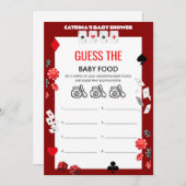 Ace Casino Baby shower - Bewerkbare naam, 5x7 Kaart (Voorkant / Achterkant)