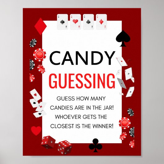 Ace Casino Baby shower Spelbord Poster (Voorkant)