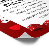 Ace Casino Baby shower Spelbord Poster (Hoek)