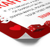 Ace Casino Baby shower Spelbord Poster (Hoek)