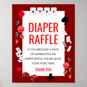 Ace Casino Baby shower Spelbord Poster