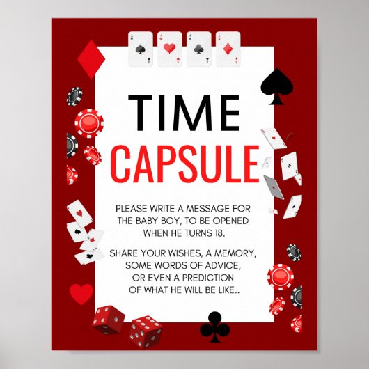 Ace Casino Baby shower Spelbord Poster (Voorkant)