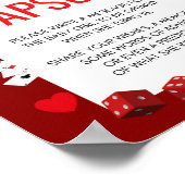 Ace Casino Baby shower Spelbord Poster (Hoek)
