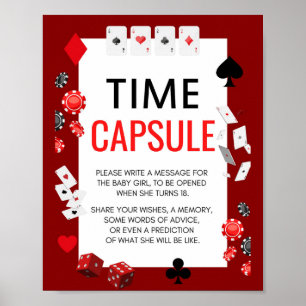Ace Casino Baby shower Spelbord Poster
