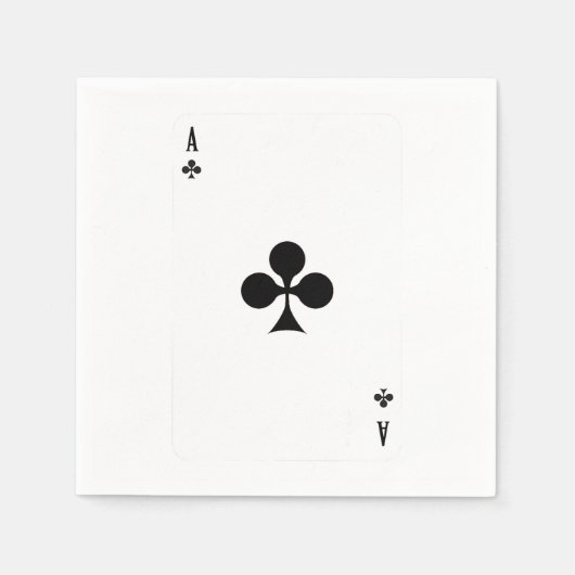 Ace club die Kaart speelt Funny Matching Halloween Servet (Voorkant)