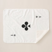 Ace club die Kaart speelt Funny Matching Halloween Sherpa Deken (Voorkant (horizontaal))