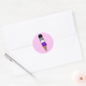 Ace Cream (Asexual Pride) (LGBTQ+ Ice Creams) Ronde Sticker (Envelop)