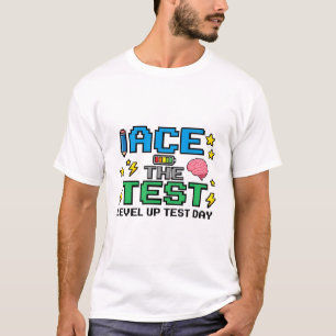 Ace De Test Pixel Gamer Stijl – Level Up Test Dag T-shirt