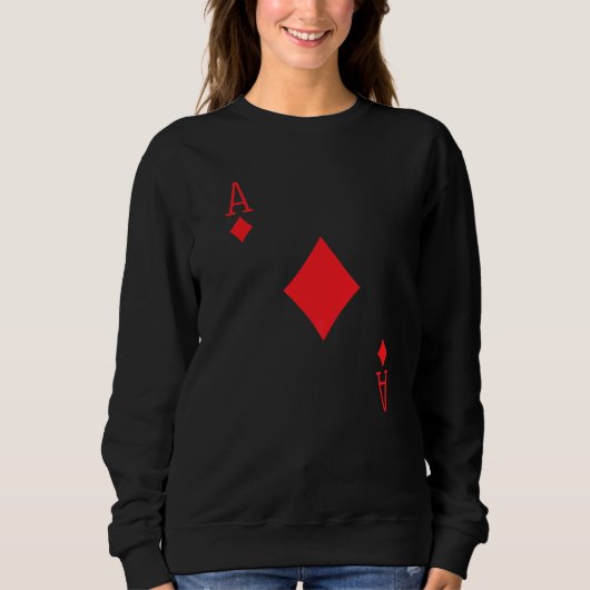 Ace Diamonds Poker Texas, deck-kaarten afspelen Trui (Voorkant)