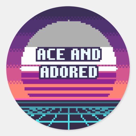 Ace En Aanbeden Pride Pixel Sticker (Voorkant)
