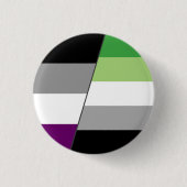 Ace en Aromantic Flag Ronde Button 3,2 Cm (Voorkant)