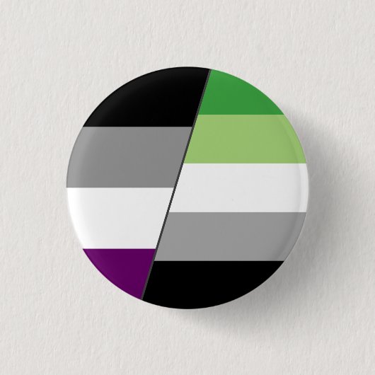 Ace en Aromantic Flag Ronde Button 3,2 Cm (Voorkant)