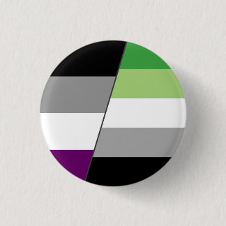 Ace en Aromantic Flag Ronde Button 3,2 Cm