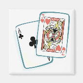 Ace en Jack Poker Cards Magneet (Voorkant)