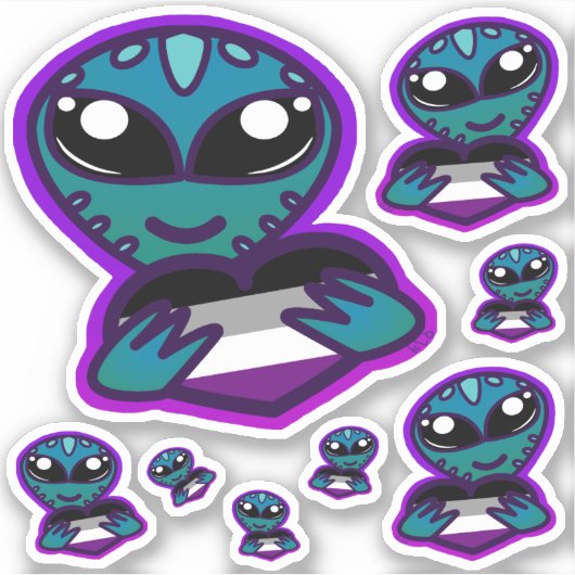 Ace en Proud Alien-Stickers Sticker (Voorkant)