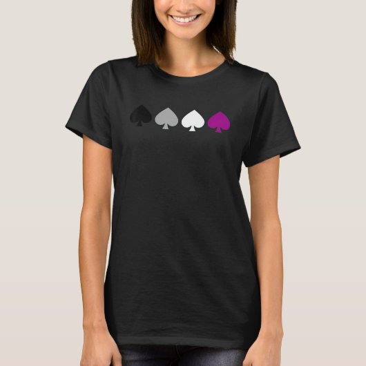 Ace Flag Speelkaarten Subtiele Asexual Pride Asexu T-shirt (Voorkant)
