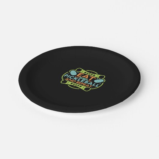 Ace het Hof met Pickleball Papieren Bordje (Gekanteld)