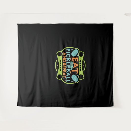 Ace het Hof met Pickleball Wandkleed (Voorkant (horizontaal))