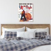 Ace High Magazine Hoesje 2 Canvas Afdruk (Insitu (Slaapkamer))
