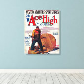 Ace High Magazine Hoesje 2 Canvas Afdruk (Insitu (Houten vloer))